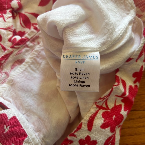 Draper James RSVP Blouse Women’s Size M Floral Puff Sleeve Square Neck Lined - Picture 9 of 10